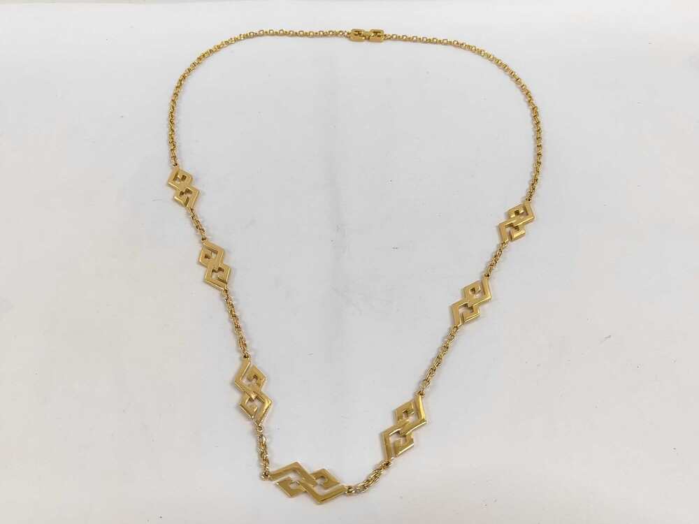 Givenchy Double G Interlocking Geometric Logo Station Necklace